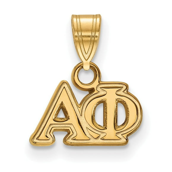 12mm Jewel Tie 925 Sterling Silver with Gold-Toned Theta Phi Alpha Extra Small Enl Pendant with Necklace 12mm Jewel Tie 925 Sterling Silver with Gold-Toned Theta Phi Alpha Extra Small Enl Pendant with Necklace